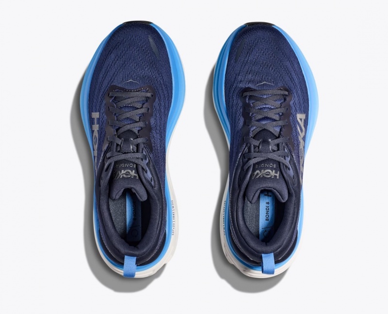 Dark Blue / Blue HOKA Bondi 8 Men's Running Shoes | 27HRMCQAY