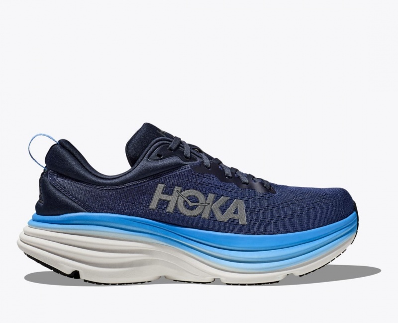 Dark Blue / Blue HOKA Bondi 8 Men\'s Running Shoes | 27HRMCQAY