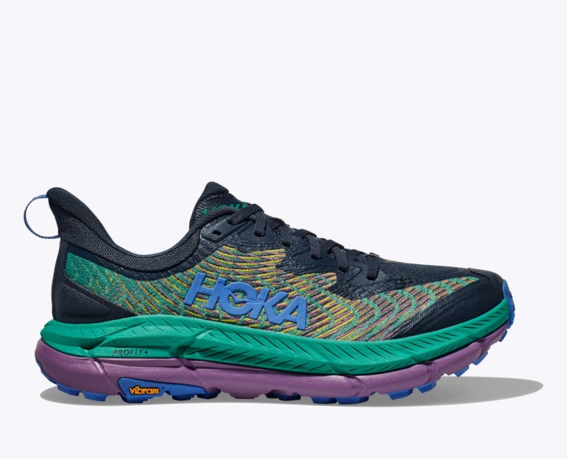 Dark Blue / Green HOKA Mafate Speed 4 Men\'s Trail Running Shoes | 54YFUBPZE