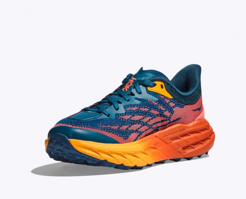 Dark Blue / Orange HOKA Speedgoat 5 Women's Trail Running Shoes | 97IBAHCWK