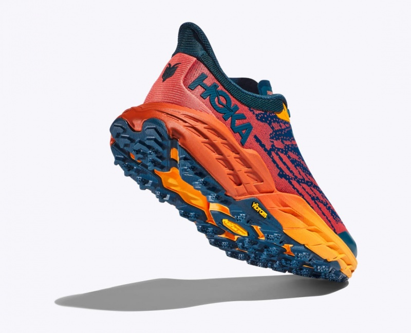 Dark Blue / Orange HOKA Speedgoat 5 Women's Trail Running Shoes | 97IBAHCWK