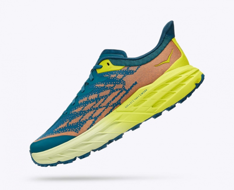 Dark Green / Orange HOKA Speedgoat 5 Men's Trail Running Shoes | 21KJYQZCH