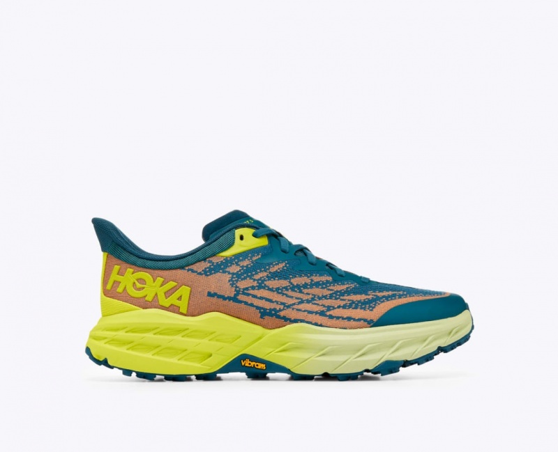 Dark Green / Orange HOKA Speedgoat 5 Men\'s Trail Running Shoes | 21KJYQZCH