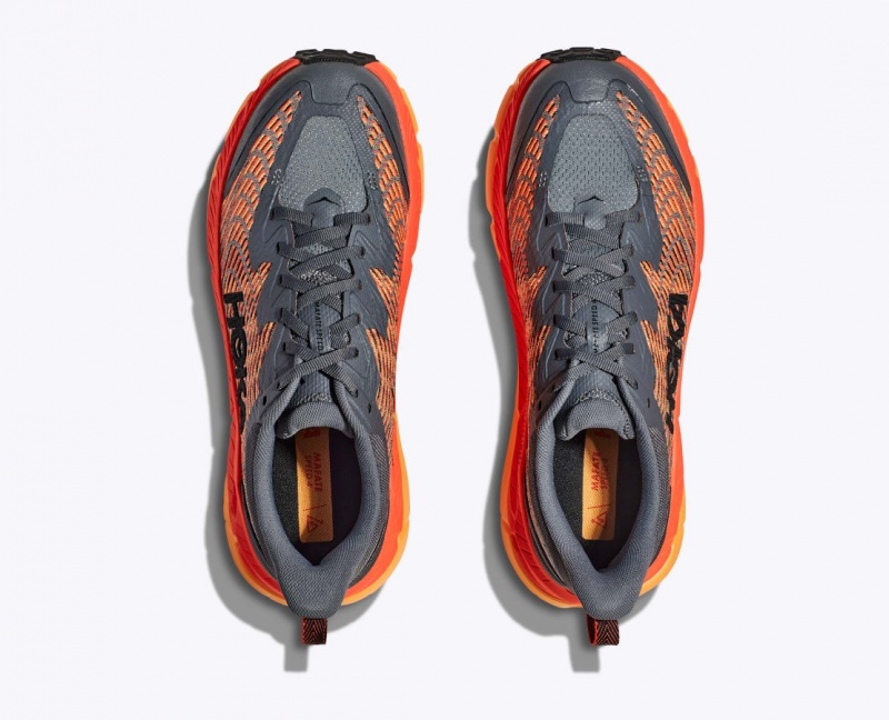 Dark Grey / Orange HOKA Mafate Speed 4 Men's Trail Running Shoes | 20NCBEVOA