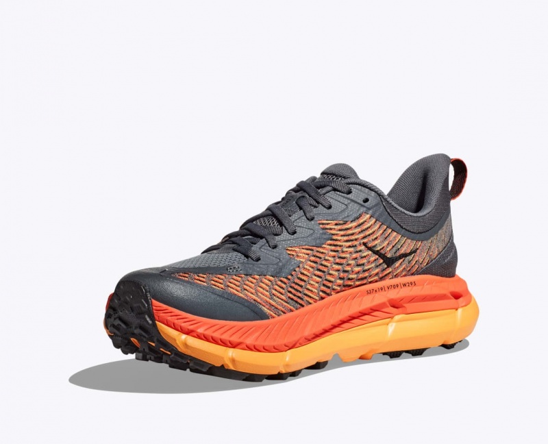 Dark Grey / Orange HOKA Mafate Speed 4 Men's Trail Running Shoes | 20NCBEVOA