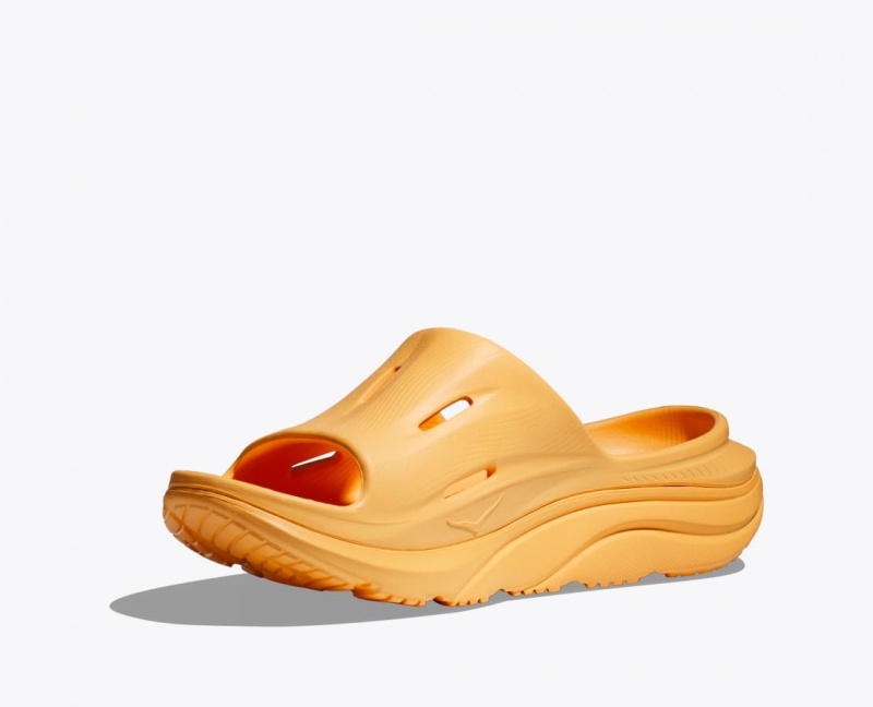 Dark Orange HOKA Ora Recovery 3 Men's Slide | 47RSXJAFZ