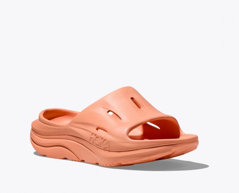 Dark Orange HOKA Ora Recovery 3 Women's Slide | 09YVEAWGX