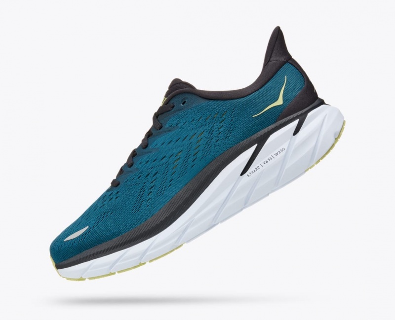 Dark Turquoise / Black HOKA Clifton 8 Men's Running Shoes | 75ZANFHCX