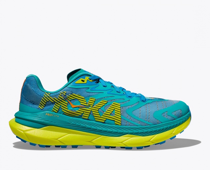 Dark Turquoise / Green HOKA Tecton X 2 Men\'s Trail Running Shoes | 96NRTEVOL