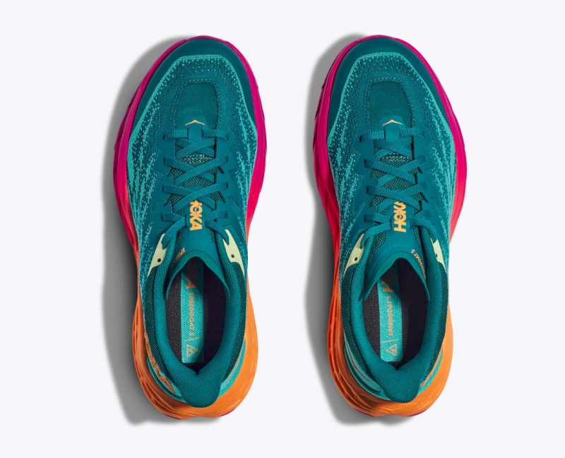 Dark Turquoise / Pink / Orange HOKA Speedgoat 5 Men's Trail Running Shoes | 30NGTVQCF