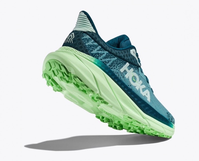 Green HOKA Challenger 7 Women's Trail Running Shoes | 81ANISKTH