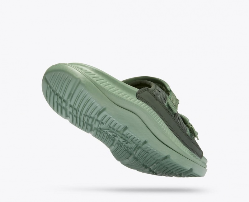 Green HOKA Ora Luxe Men's Slide | 60KNZIOQM