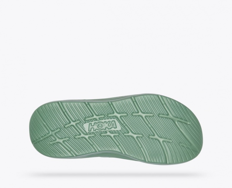 Green HOKA Ora Luxe Men's Slide | 60KNZIOQM