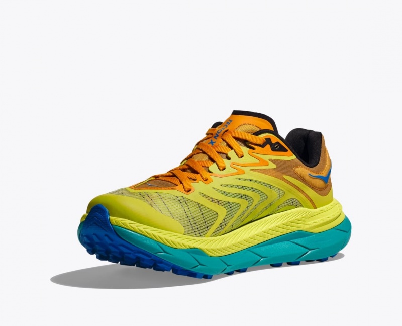 Green / Orange HOKA Tecton X 2 Men's Trail Running Shoes | 93JLRDIXO