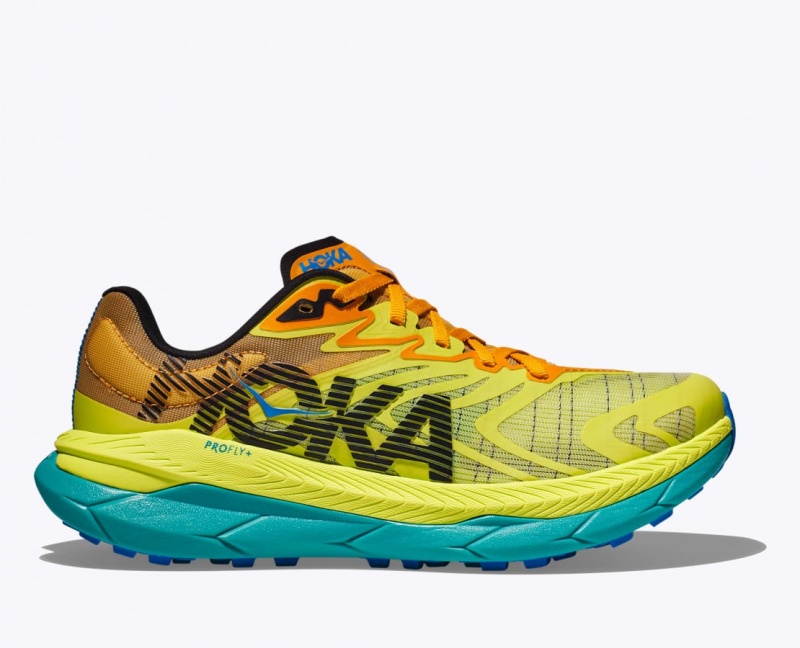 Green / Orange HOKA Tecton X 2 Men\'s Trail Running Shoes | 93JLRDIXO