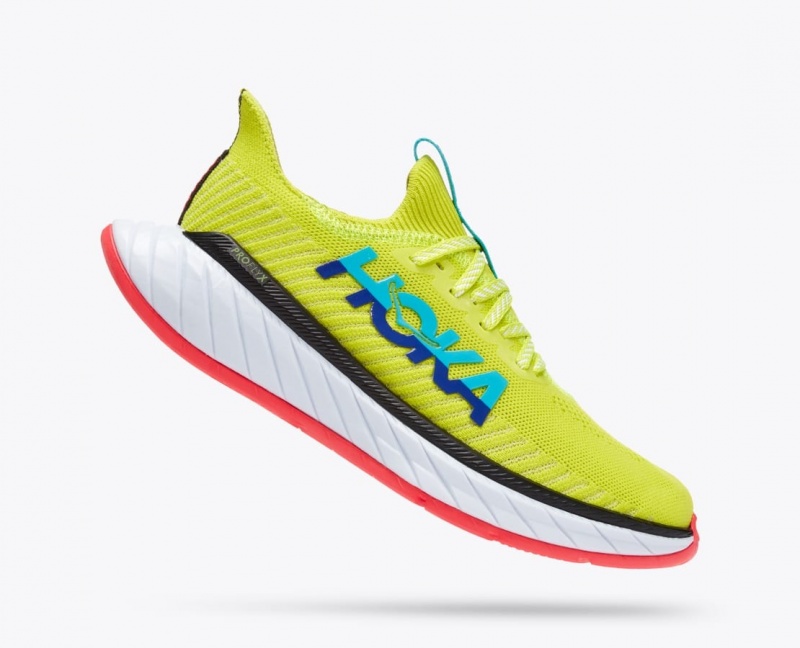 Green / Turquoise HOKA Carbon X 3 Women's Running Shoes | 26LWAVFRU