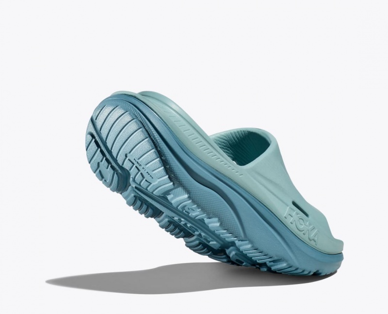 Grey Blue HOKA Ora Recovery 3 Women's Slide | 24ZFKDHTX