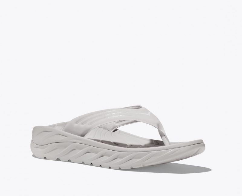 Grey HOKA ORA Recovery Men's Flip Flops | 83HSGVNMZ