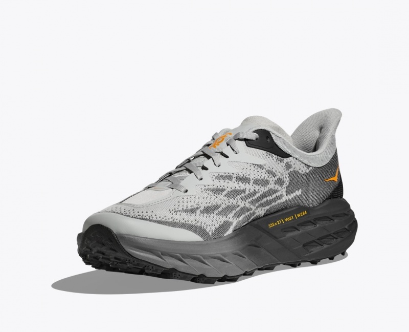 Grey / Black HOKA Speedgoat 5 Men's Trail Running Shoes | 87ZQXODPS