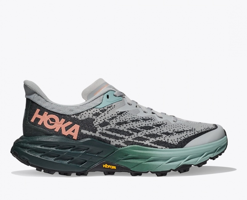 Grey / Black HOKA Speedgoat 5 Women\'s Trail Running Shoes | 57TFESBLU