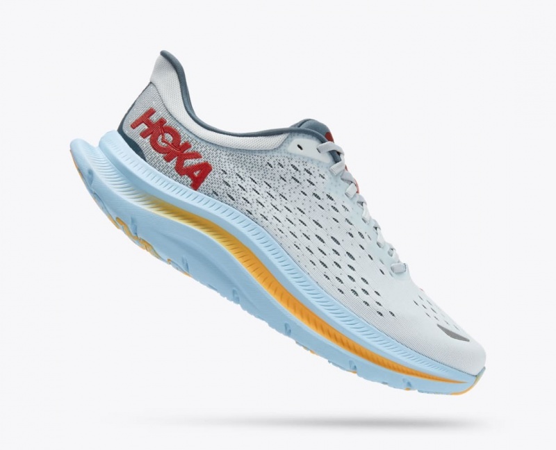 Grey / Light Blue HOKA Kawana Men's Sneakers | 82XRTQULY