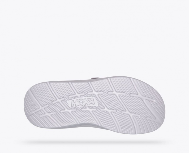 Light Beige / Grey HOKA Ora Luxe Men's Slide | 84GUXPTSW