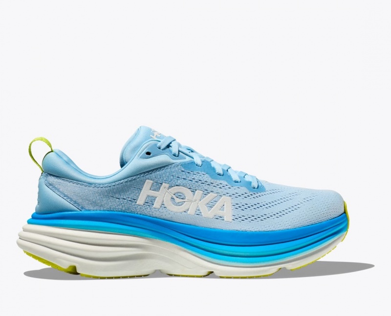 Light Blue HOKA Bondi 8 Men\'s Running Shoes | 34XCMUDZI