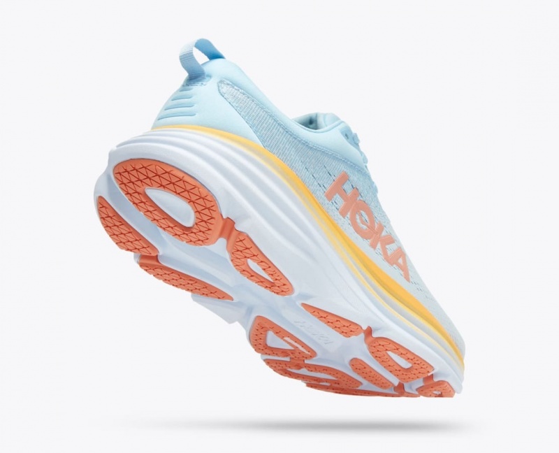 Light Blue HOKA Bondi 8 Women's Running Shoes | 65QZPAIGR