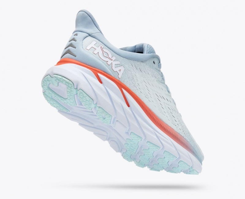 Light Blue HOKA Clifton 8 Women's Running Shoes | 21GLRASWI