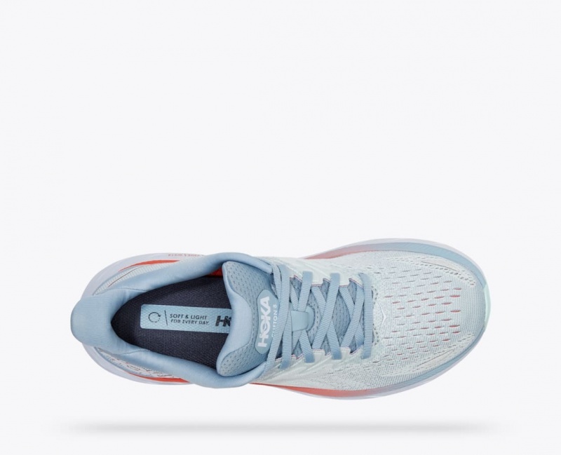 Light Blue HOKA Clifton 8 Women's Running Shoes | 21GLRASWI