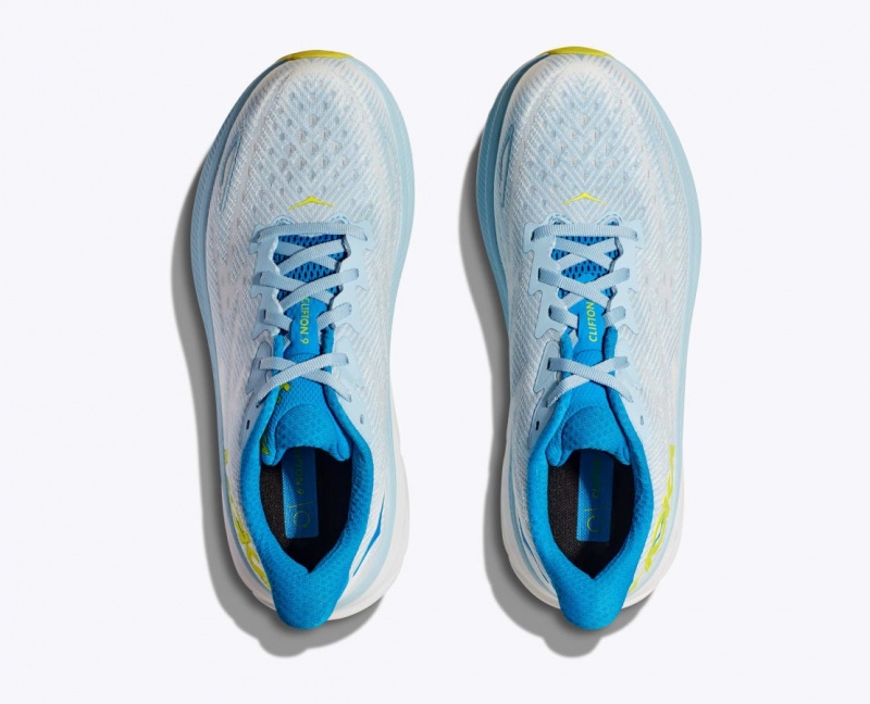 Light Blue HOKA Clifton 9 Men's Running Shoes | 67ZHVBIEJ