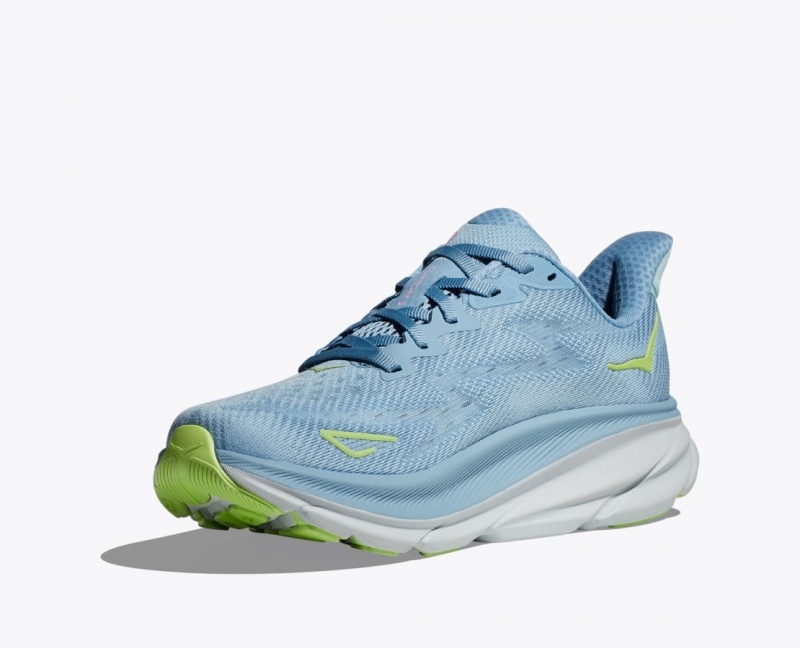 Light Blue HOKA Clifton 9 Women's Running Shoes | 09ZANFKOJ