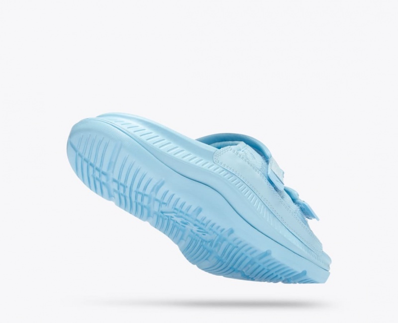 Light Blue HOKA Ora Luxe Men's Slide | 64XKIFJWP