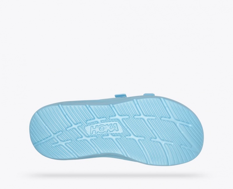 Light Blue HOKA Ora Luxe Men's Slide | 64XKIFJWP