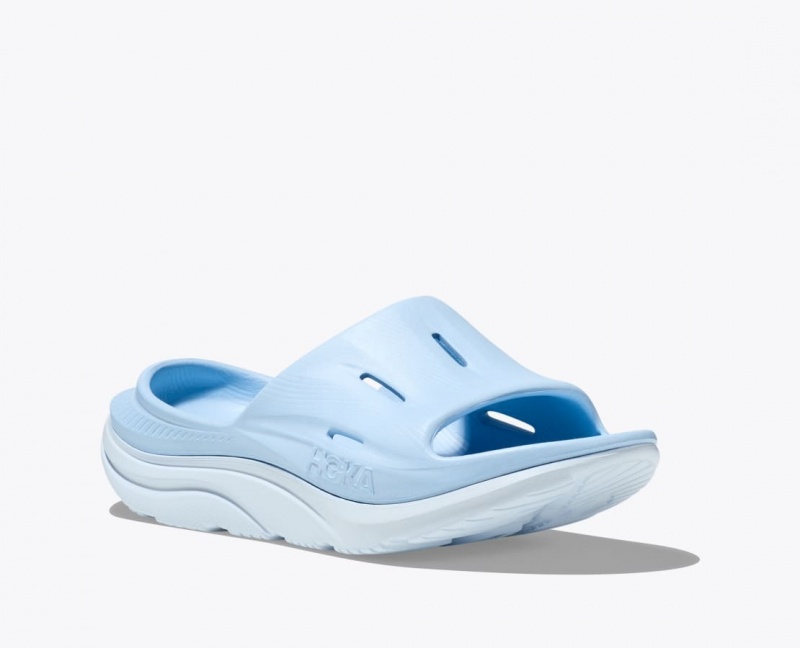 Light Blue HOKA Ora Recovery 3 Women's Slide | 83NLJWDIS