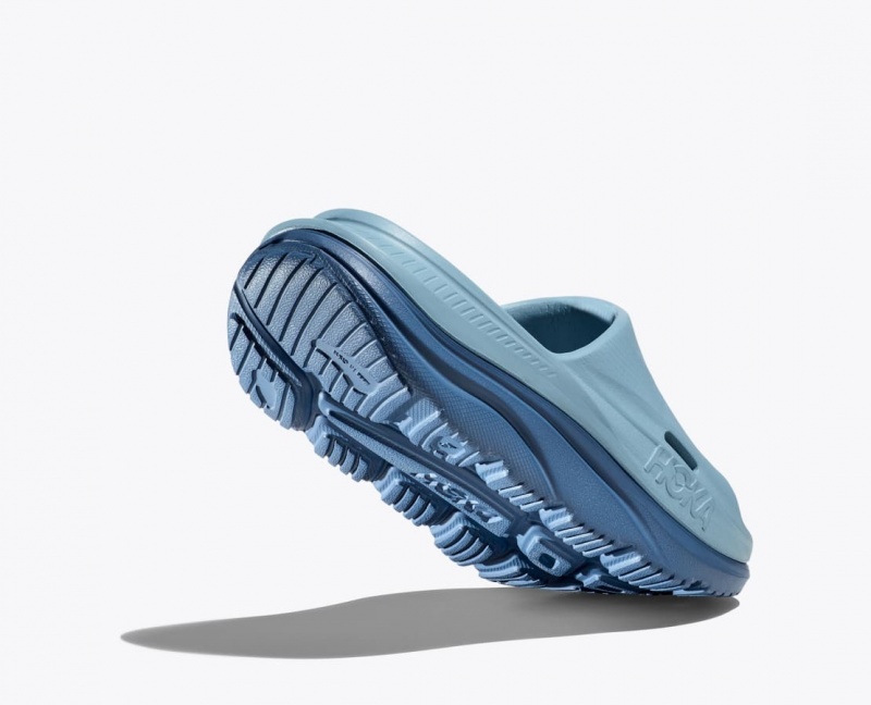 Light Blue / Dark Blue HOKA Ora Recovery 3 Kids' Slides | 97FBWTNEO