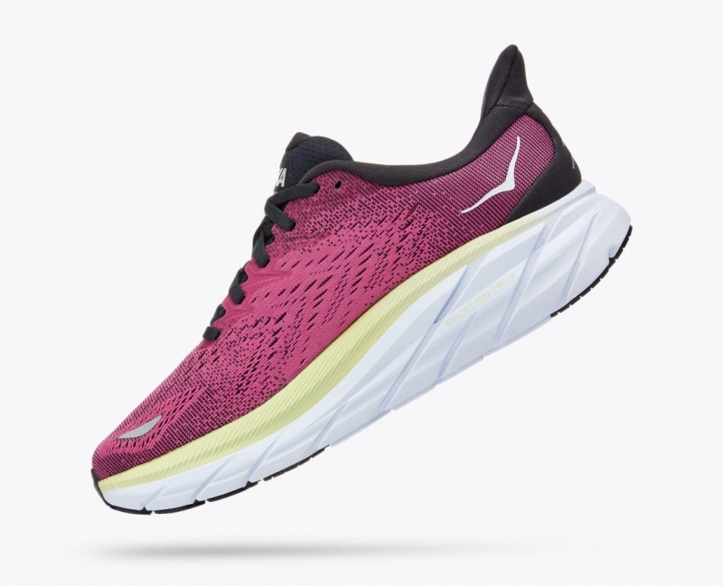 Light Burgundy HOKA Clifton 8 Women's Running Shoes | 32FHGJDOR