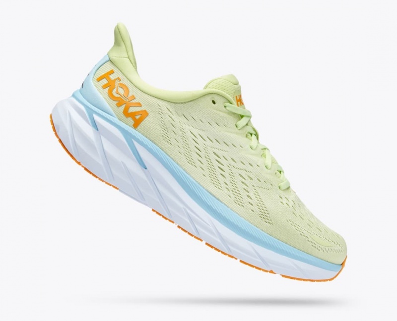 Light Green HOKA Clifton 8 Men's Running Shoes | 05QXMOYGK