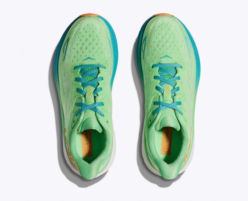 Light Green HOKA Clifton 9 Men's Running Shoes | 67KODFYAB