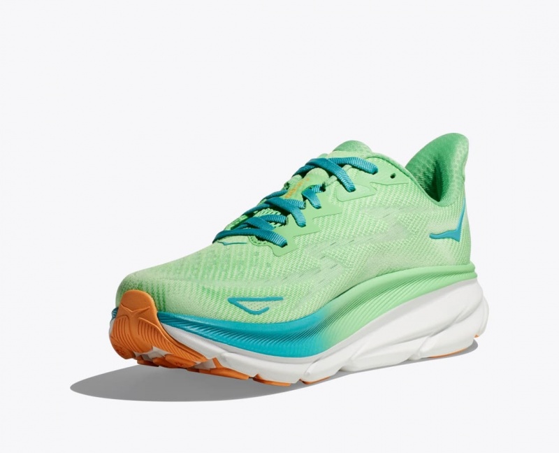 Light Green HOKA Clifton 9 Men's Running Shoes | 67KODFYAB