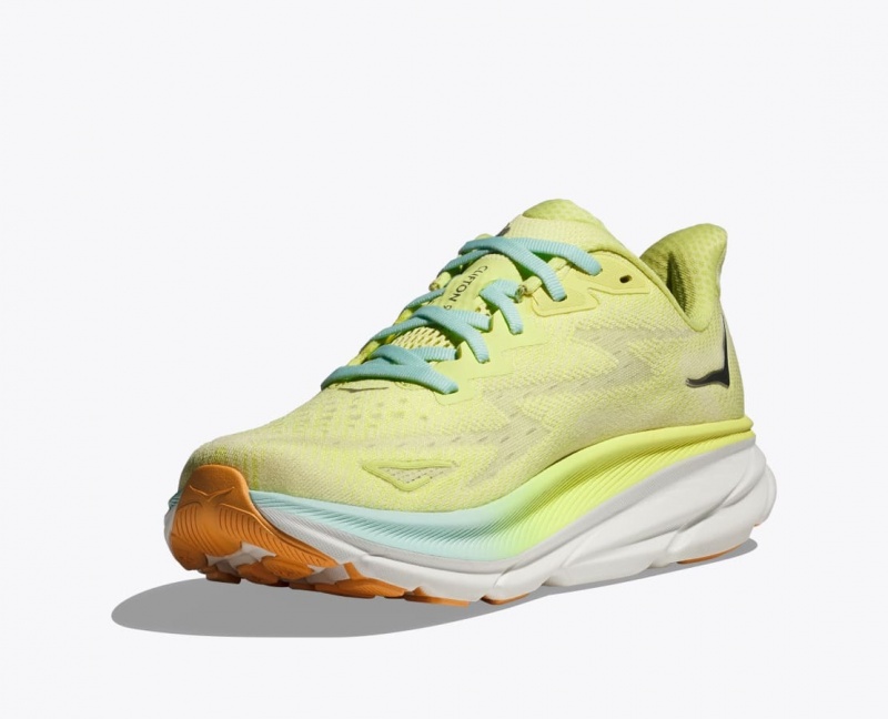 Light Green HOKA Clifton 9 Women's Running Shoes | 06DXIYSNT