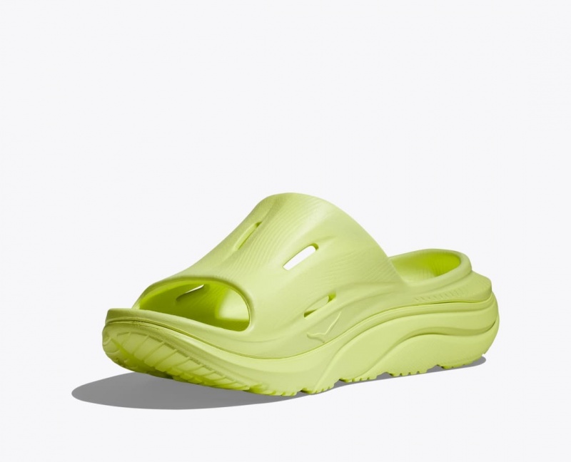 Light Green HOKA Ora Recovery 3 Men's Slide | 92QNDXSAT