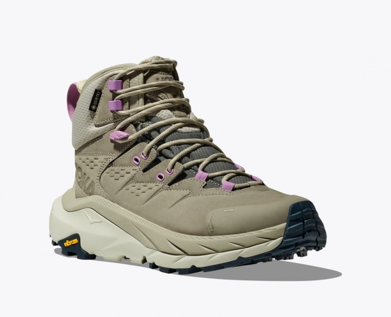 Light Olive HOKA Kaha 2 GTX Women's Hiking Boots | 45WYTRPSH