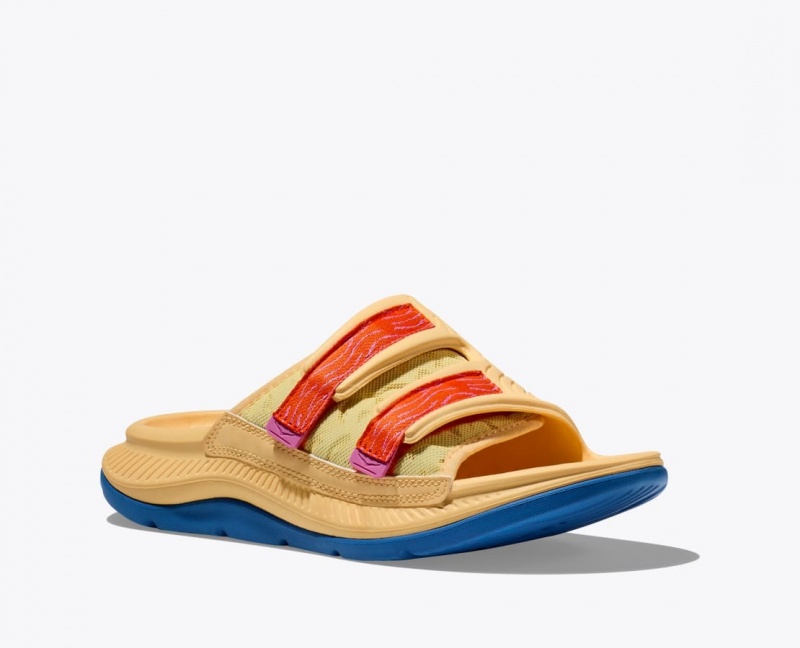 Light Orange HOKA Ora Luxe Men's Slide | 31BLHQNWA