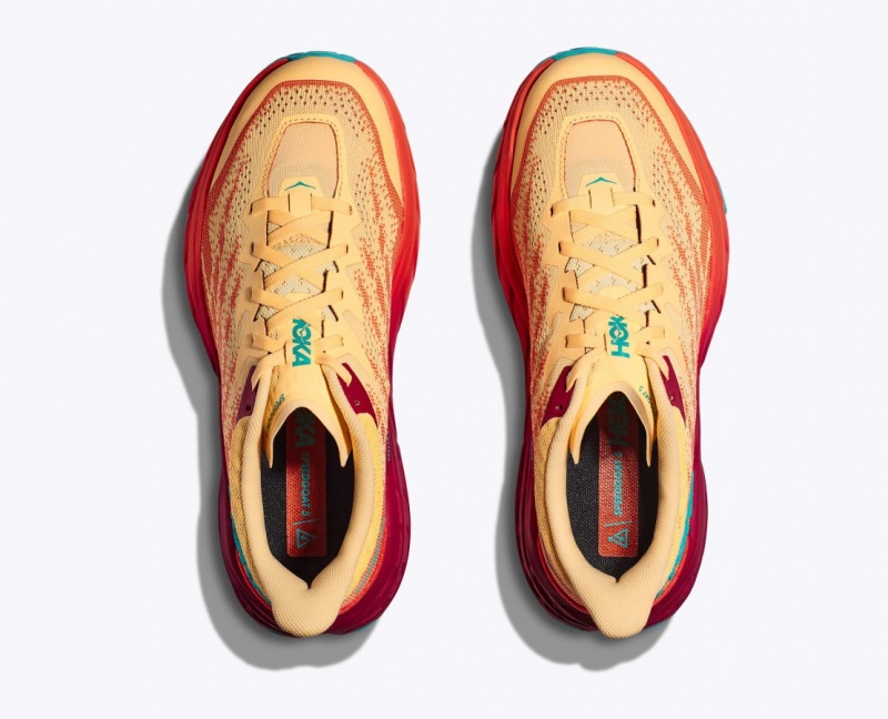 Light Orange / Red HOKA Speedgoat 5 Men's Trail Running Shoes | 86EKVRYDX