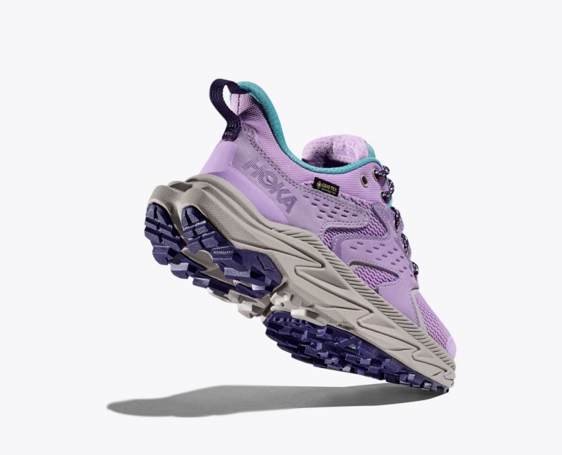 Light Purple HOKA Anacapa 2 Low GTX Kids' Hiking Shoes | 84UQDXAMZ