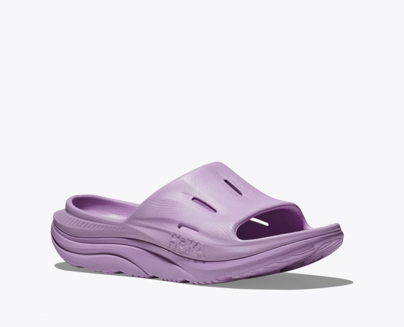 Light Purple HOKA Ora Recovery 3 Women's Slide | 70BQYARJM