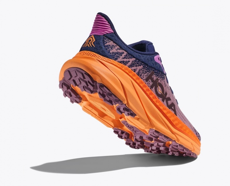 Light Purple / Navy HOKA Challenger 7 Women's Trail Running Shoes | 30SQLMJZN