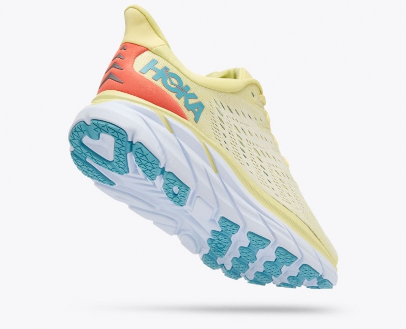 Light Yellow HOKA Clifton 8 Women's Running Shoes | 73SBJWVOA