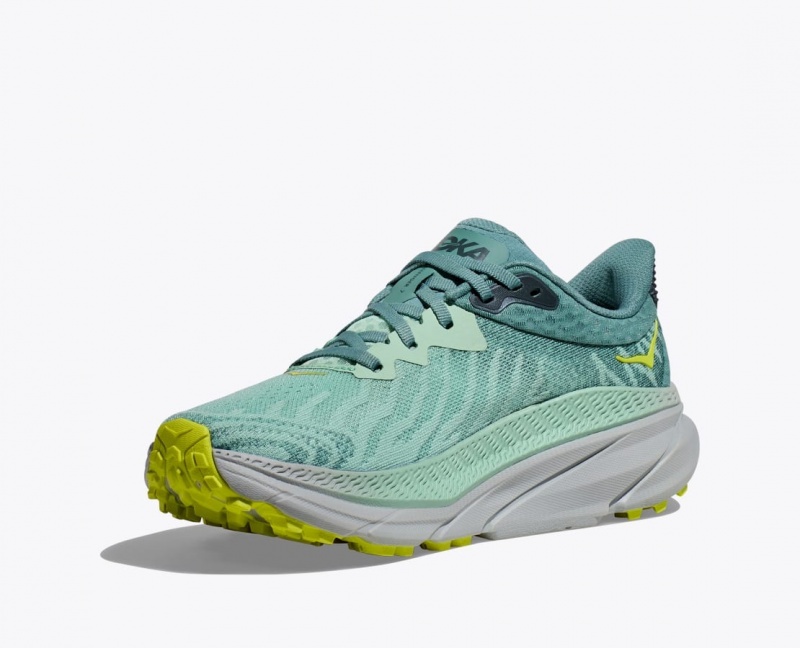 Mint HOKA Challenger 7 Women's Trail Running Shoes | 17JWBCYUO